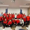 Foto de familia con la SD Huesca Femenino