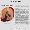 Cartel de "Diálogos en la Facultad de Derecho" con Miguel Ángel Berna