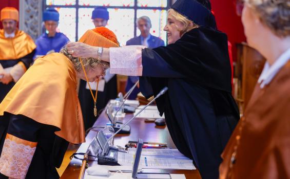 Rectora Unizar y Shoshana Grossbard  