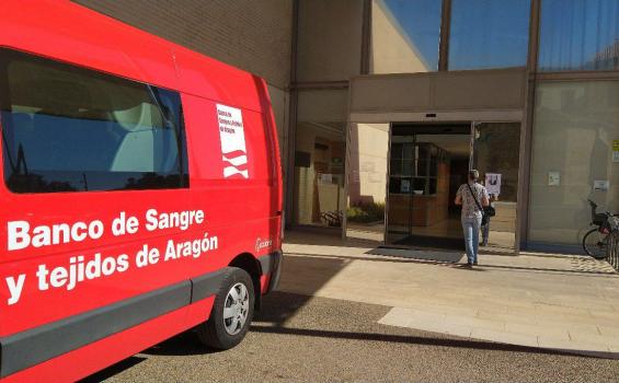 Donación de sangre en el Campus de Huesca