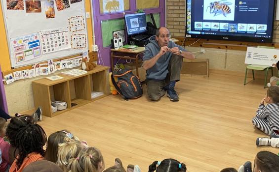 Imagen de uno de los talleres desarrollados en el colegio público Alcoraz de Huesca, esta semana