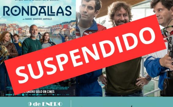 cartel con acto suspendido