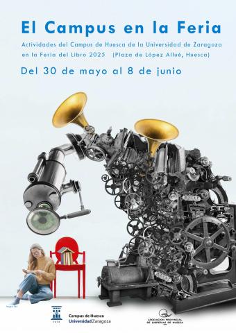Cartel de las actividades del Campus de Huesca en la Feria, que firma Ubé