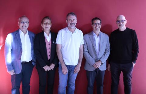 Arauzo, Pina, Martínez-Montiel, G. Bedia, Lanas, en la presentación 