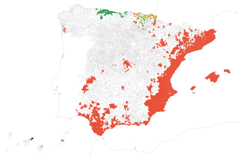 Mapa municipal mosquitos España