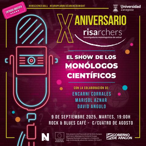 Cartel fiesta X aniversario RISArchers Unizar