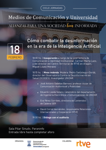 Cartel 2.ª sesión "Medios de Comunicación y Universidad"