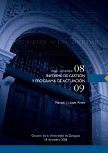 Portada informe de gestión 2008